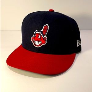 Cleveland Indians official on-field cap. NEW ERA